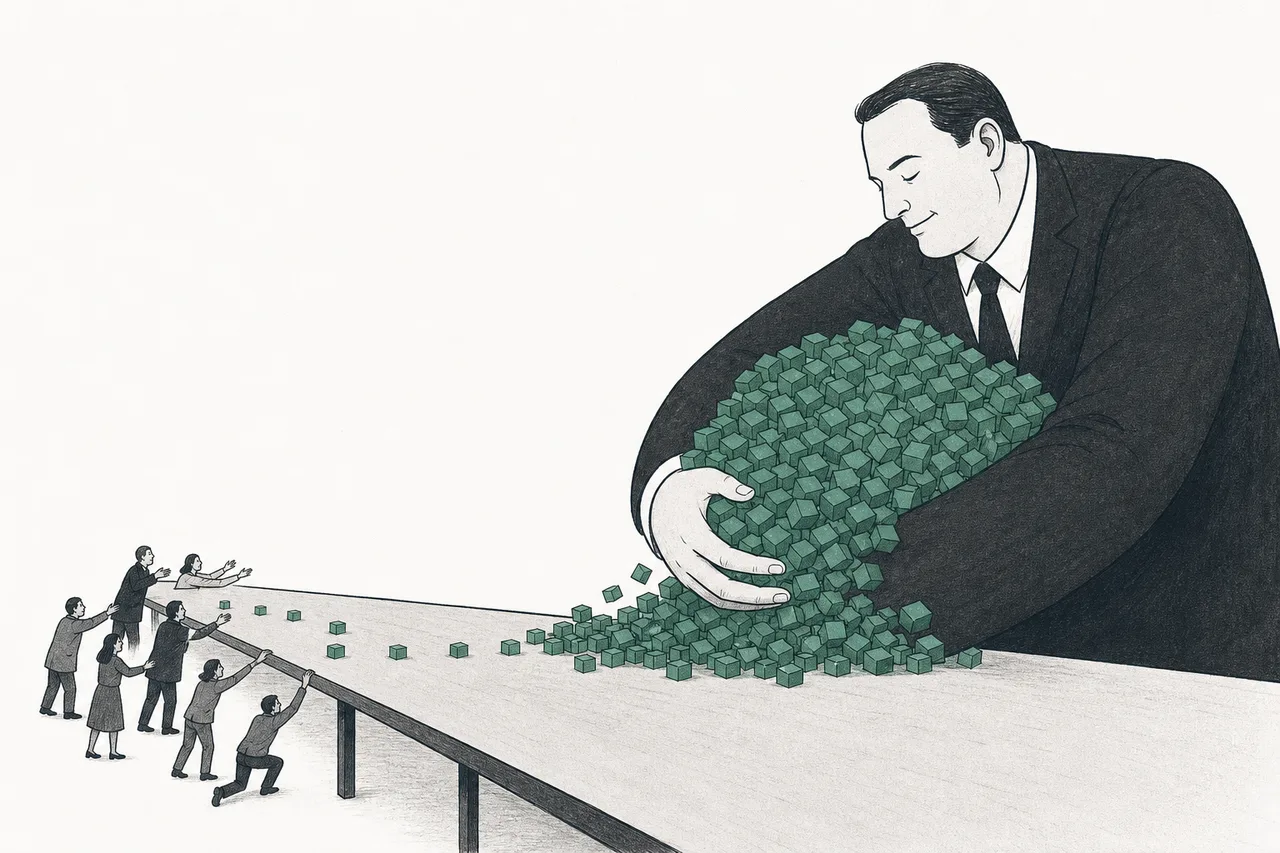 ごく少数の大口の買い手が、カーボンクレジットの山をほぼまるごとさらっていき、残りの市場にはほんのわずかしか残らない